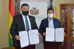 MINISTERIO P&Uacute;BLICO Y ALCALD&Iacute;A DE SACABA SUSCRIBEN CONVENIO PARA LA DESIGNACI&Oacute;N DE UN M&Eacute;DICO FOREN