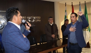 ALCALDE PEDRO GUTI&Eacute;RREZ POSESION&Oacute; A &Oacute;SCAR ZELADA COMO NUEVO GERENTE DE EMAPAS CON EL DESAF&Iacute;O DE DOTAR DE AGUA POTABLE A SACABA