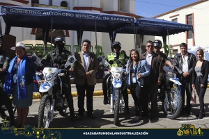 SACABA FORTALECE LA SEGURIDAD CIUDADANA Y LA LUCHA CONTRA LA VIOLENCIA CON UNA IMPORTANTE ENTREGA