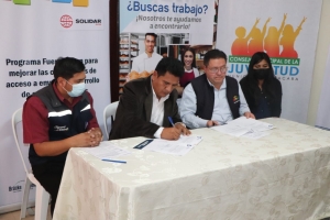 ALCALDE PEDRO GUTI&Eacute;RREZ INAUGURA LA &ldquo;OFICINA DEL EMPLEO JUVENIL DIGNO&rdquo; EN SACABA