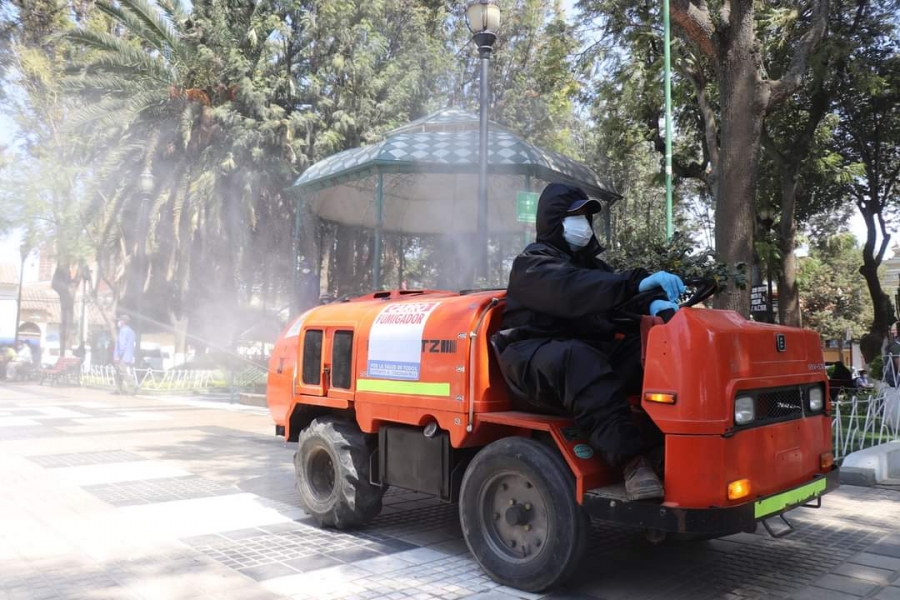 REINICIAN FUMIGACI&Oacute;N DE LUGARES DE MAYOR CONCENTRACION DE PERSONAS