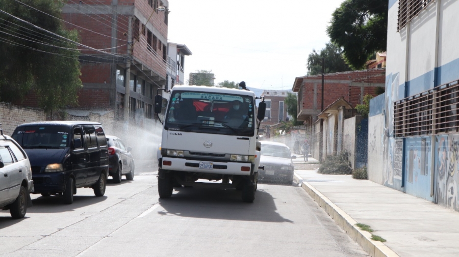 SACABA CUMPLE PLAN DE DESINFECCI&Oacute;N EN TODOS LOS DISTRITOS
