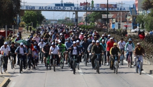 SACABA VIVI&Oacute; EL PRIMER D&Iacute;A DEL PEAT&Oacute;N CON ACTIVIDADES DEPORTIVAS, RECREATIVAS, CULTURALES Y UNA GRAN CARAVANA CICL&Iacute;STICA DESDE EL DISTRITO 1 HASTA EL DISTRITO 3 PACATA