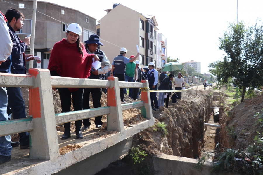 AUTORIDADES DE SACABA INSPECCIONAN AVANCE DE OBRAS EN REDES PRIMARIAS Y REPORTAN 43 % DE AVANCE
