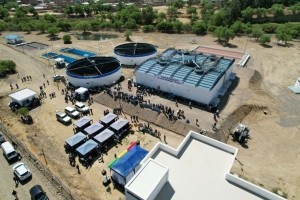 PRESIDENTE LUIS ARCE Y EL ALCALDE PEDRO GUTI&Eacute;RREZ ENTREGAN LA PLANTA DE TRATAMIENTO DE AGUAS RESIDUALES DE PUCARA