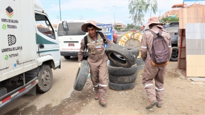 SE RECOGIERON 1.200 LLANTAS EN DESUSO DE TRES AVENIDAS DEL DISTRITO 2 DE SACABA EN EXITOSA CAMPA&Ntilde;A DE RECICLAJE