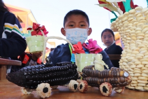NI&Ntilde;OS TRANSFORMAN EL MAIZ EN ARTESAR&Iacute;AS Y ANIMALITOS