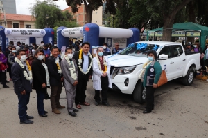 ALCALDE PEDRO GUTI&Eacute;RREZ ENTREGA UNA CAMIONETA, EQUIPAMIENTO E INSUMOS A CENTROS DE SALUD Y HOSPITALES DE SACABA CON UNA INVERSI&Oacute;N DE M&Aacute;S DE 8.8 MILLONES DE BOLIVIANOS