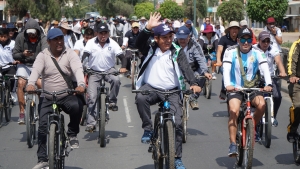 SACABA VIVI&Oacute; EL &Uacute;LTIMO D&Iacute;A DEL PEAT&Oacute;N CON UNA CARAVANA CICL&Iacute;STICA, ACTIVIDADES DEPORTIVAS Y JUEGOS DE ANTA&Ntilde;O