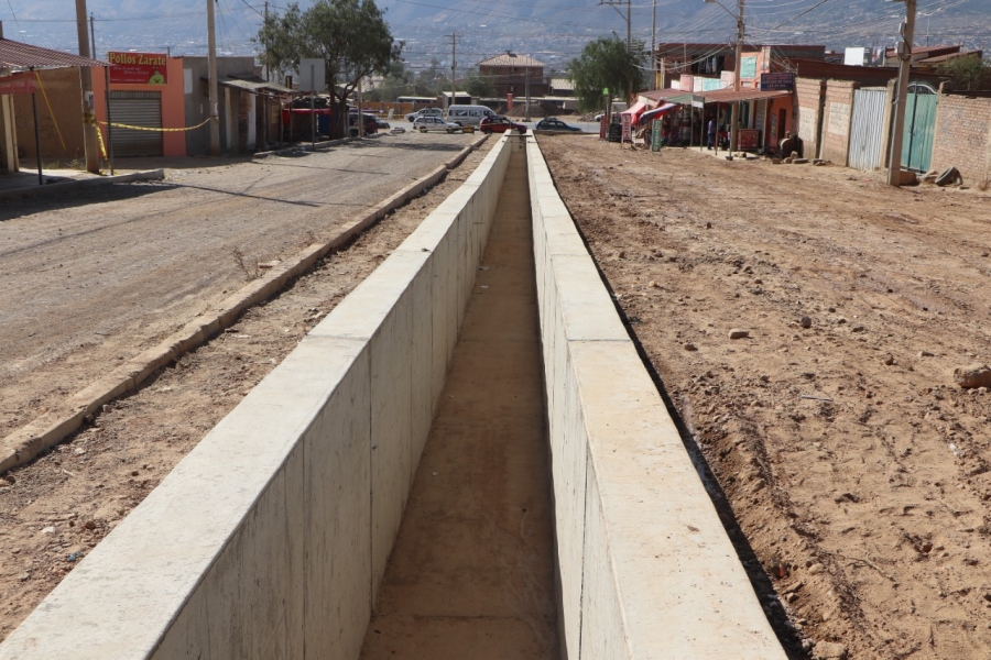 CANALIZACI&Oacute;N DE LA TORRENTERA MAYU MAYU EN EL DISTRITO DE EL ABRA TIENE UN 88% DE AVANCE
