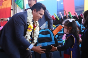 SACABA INICIA CON LA ENTREGA DE &ldquo;MI PRIMERA MOCHILA ESCOLAR&rdquo; BENEFICIANDO A M&Aacute;S DE 28 MIL ESTUDIANTES