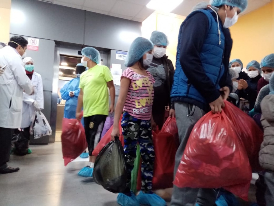 OCHO NI&Ntilde;OS QUE DIERON POSITIVO AL COVID 19 SON DADOS DE ALTA EN SACABA.